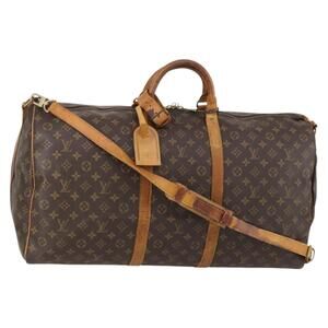 LOUIS VUITTON Monogram Keepall Bandouliere 60 Boston Bag M41412 LV Auth 152327